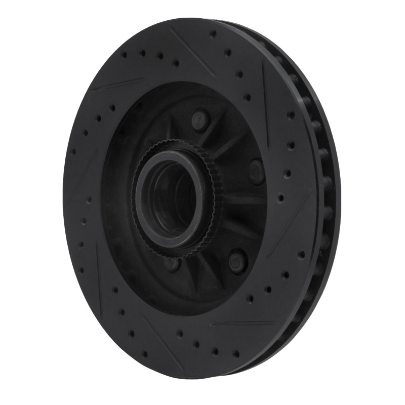 Ford Expedition Brake Rotor (1) - Front Left - R1 Concepts - Drilled & Slotted - Black - `97-`00